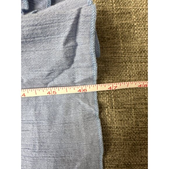 Collection Eighteen Sleeveless Light Blue Maxi Dress Tie Waist & Ruffled Hem - Picture 6 of 6